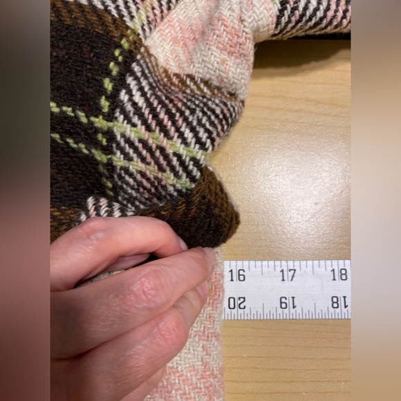 CAbi Belted Plaid Wool Blend Belted Blazer Jacket Brown Pink Size 4 - Picture 6 of 7